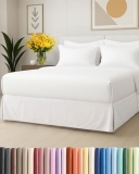 Pleated Bed Skirt King Size – 3 Sided Pleated Bed Skirt King – Ultra-Soft