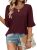 CHICZONE Women’s 3/4 Sleeve Empire Waist Tops Dressy Casual Pleated Shirts Hide