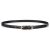 JASGOOD Womens Skinny Leather Belt Ladies Thin Faux Leather Belt with Gold Buckl