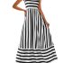 AUSELILY Maxi Dresses for Women Ankle Length Floral Print Beach Long Flowy Dress