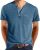 Angbater Mens Henley Shirts Short Sleeve Button T-Shirts Summer Athletic Lightwe