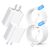 Compatible with Phone Charger 6/10Ft Fast Charging 2Pack 20W PD Fast Charger Typ