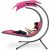 Best Choice Products Outdoor Hanging Curved Steel Chaise Lounge Chair Swing w/Bu