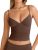 PINKMSTYLE Cami Tank Tops for Women Ruched Sleeveless Crop Tops Sexy Spaghetti S