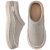 Zigzagger Mens Canvas Slip on House Slippers Indoor Outdoor(Light Grey 11-12)
