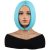 MAGQOO Light Blue Wig for Women Girls Blue Bob Wig Short Straight Blue Wig Middl