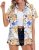 Hawaiian Shirts for Women, Summer Tropical Shirts Womens Floral Tops Beach Butto