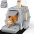 SZEE XL Stainless Steel Litter Box with Lid