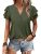 ANRABESS Womens Tops Dressy Casual Ruffle Short Sleeve V Neck Blouses Summer But