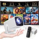 Mini Projector, Portable Projector 4K & Full HD 1080P Support