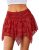 Avidlove Red Mini Skirts for Women Flowy Lace Skirt Y2k Layered Asymmetrical Sho
