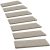 PURE ERA Ultra Plush Carpet Stair Treads 8 x 30 Inch Cream Gray 7 Pcs
