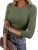 ANRABESS Womens 3/4 Long Sleeve Tops Ribbed Knit Slim Fitted Shirts Basic Tee Fa