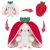 MIAODAM Easter Strawberry Bunny Plush Toy- Cute Soft Huggable Stuffed Animal for