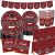 Graduation Decorations 2026 Disposable Maroon Graduation Tableware Kit for 25 Gu