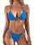 TASHEHE Women’s Bikini Set High Cut Triangle Sexy Tie Swimsuit Two Piece Beads S