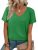 ATHMILE T St Patricks Day Shirts Short Sleeve V Neck Tees for Women Fashion Tops