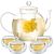 Wlasss Glass Teapot Set with 4 Teacups