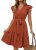 KIRUNDO Summer Dresses for Women 2026 Spring Flutter Sleeve V Neck Ruffle Flowy