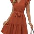 KIRUNDO Shorts for Women Dressy Casual Summer Elastic Waist in the Back Pleated
