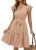 KIRUNDO Summer Dresses for Women 2026 Spring Flutter Sleeve V Neck Ruffle Flowy