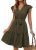KIRUNDO Summer Dresses for Women 2026 Spring Flutter Sleeve V Neck Ruffle Flowy