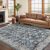 GarveeHome Vintage Rug 5×7 Floral Print Area Rug for Living Room Washable Non Sl
