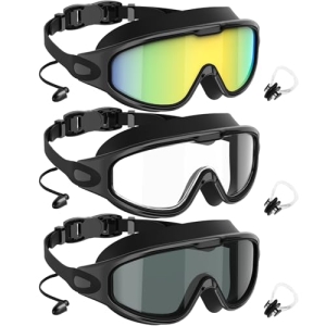 NSSIW Swim Goggles, Anti-Fog UV 180°Clear View Swimming Goggles