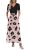 AUSELILY Maxi Dresses for Women Ankle Length Floral Print Beach Long Flowy Dress