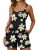 AUTOMET Rompers for Women Summer Vacation Beach Outfits Casual Loose Square Neck