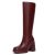 Athlefit Knee High Boots Women Platform Chunky Tall Red Fall Boots Size 5.5