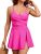 Hanna Nikole One Piece Tummy Control Bathing Suits Modest Criss Cross Swim Suits