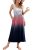 WNEEDU Womens Beach Vacation Dresses Maxi Hawaiian Dress Empire Waist Sundress