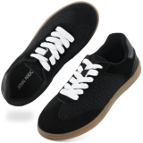 JENN ARDOR Womens Black Fashion Sneakers Casual Walking Shoes Classic Non-Slip C