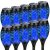 AOUNQ Solar Lights Outdoor, Upgraded 10 Pack Blue Solar Torch Light with Flicker