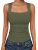 ANRABESS Women’s Tank Tops Square Neck Thick Straps Sleeveless Summer Slim Fit S