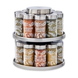 Kamenstein 20 Jar Revolving Spice Rack with Integrated Tool Caddy