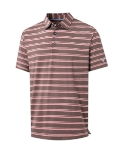 M MAELREG Mens Golf Shirt Short Sleeve Quick Dry Striped Lightweight Stretch Ath