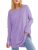 Fisoew Women’s Casual Long Sleeve Tops Crew Neck Round Hem Loose T-Shirts Tunic