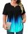 WRRH Womens Summer Plus Size Tops Short Sleeve Blouses Ladies Shirts Loose Flowy
