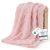 Bedsure GentleSoft Pink Throw Blanket for Couch – Checkered Fleece Blankets