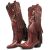 SaraIris Women’s Red Cowgirl Boots Knee High Fringe Tassel Western Pointed Toe W