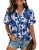 LILYCHIC Hawaiian Shirts for Women Floral Tropical Beach Tops Button Down Short