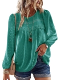 Falechay Going Out Tops for Women Fall Tunic Top Round Neck Long Sleeve Spring W