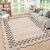GarveeHome Washable Rug 5×7 for Living Room Large Bedroom Scalloped Rug Non Slip
