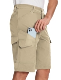 Moosehill Mens-Hiking-Shorts Cargo Lightweight Water Resistant Quick Dry Big & T