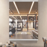 pertetey Home Gym Mirror, 63X28 Inch(1Pack) Large Frameless Tempered Glass Full