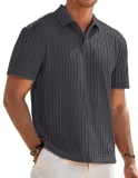 JMIERR Mens Casual Polo Shirt Summer Short Sleeve Vacation Old Money Beach Knit