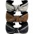 Jseng 3PC Boho Braid Headband Cloth Cross Knot Elastic Hair Hoop Striped Linen W