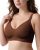 LUXMAY Wireless Comfortable Bra Seamless No Underwire Bras Full Coverage Push Up